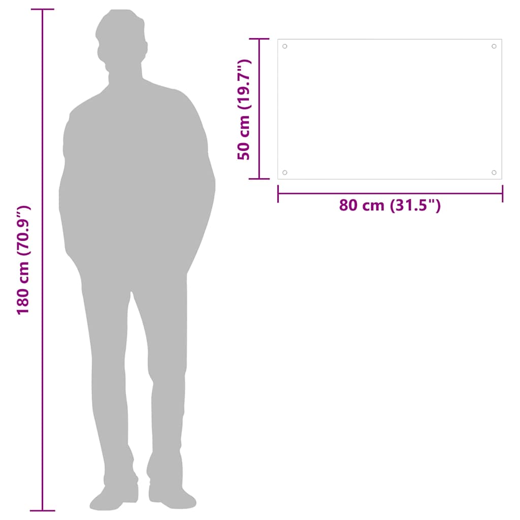 Kitchen Backsplash Black 80 x 50 cm Tempered Glass