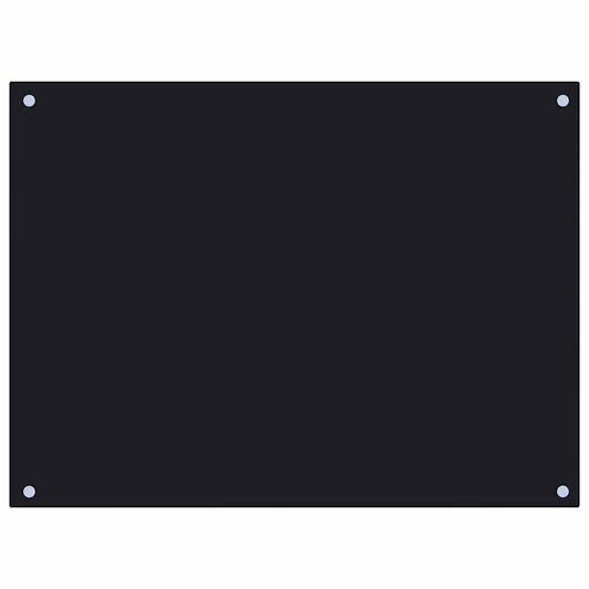 Kitchen Backsplash Black 80x60 cm Tempered Glass