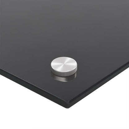 Kitchen Backsplash Black 80x60 cm Tempered Glass