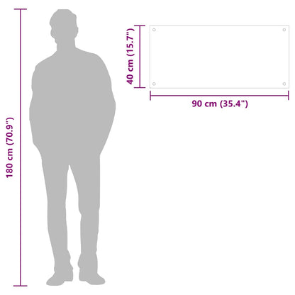 Kitchen Backsplash Black 90 x 40 cm Tempered Glass