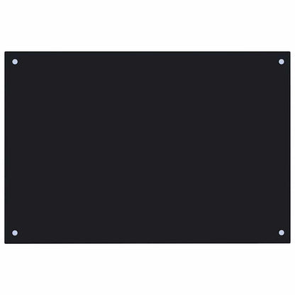 Kitchen Backsplash Black 90 x 50 cm Tempered Glass