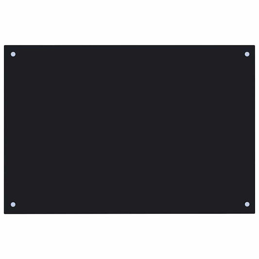 Kitchen Backsplash Black 90 x 50 cm Tempered Glass