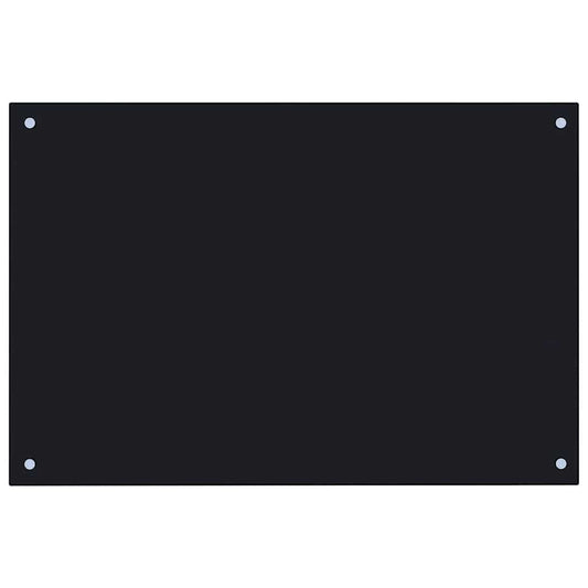 Kitchen Backsplash Black 90 x 60 cm Tempered Glass
