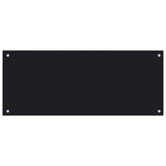 Kitchen Backsplash Black 100 x 40 cm Tempered Glass