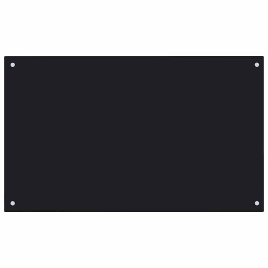 Kitchen Backsplash Black 100 x 60 cm Tempered Glass