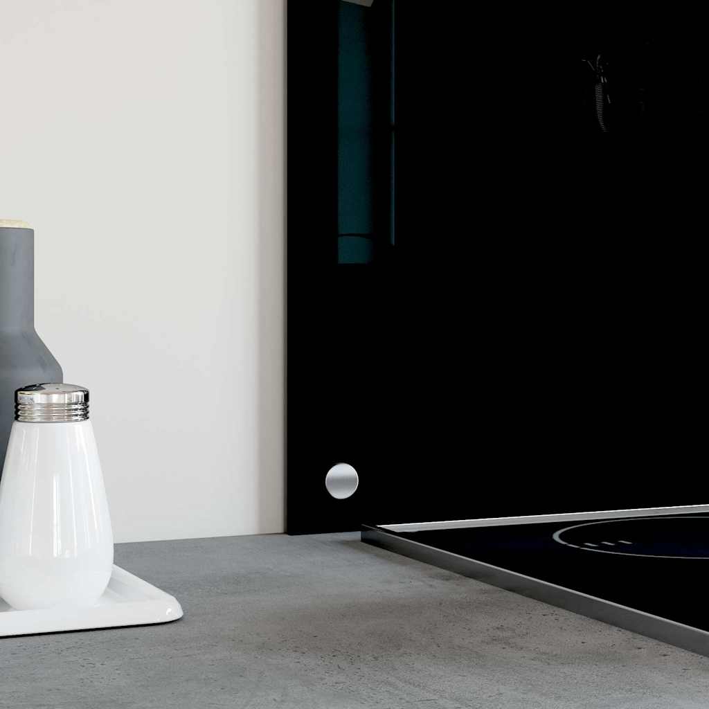 Kitchen Backsplash Black 100 x 60 cm Tempered Glass