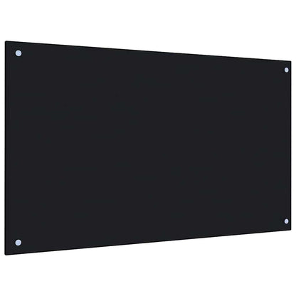 Kitchen Backsplash Black 100 x 60 cm Tempered Glass