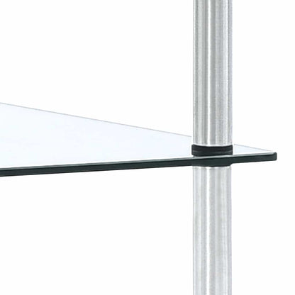 4-Tier Shelf Transparent 40x40x100 cm Tempered Glass