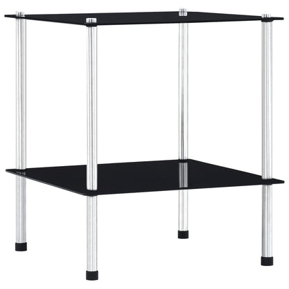 Shelf | Black | Tempered glass, stainless steel | Compact | Shelf