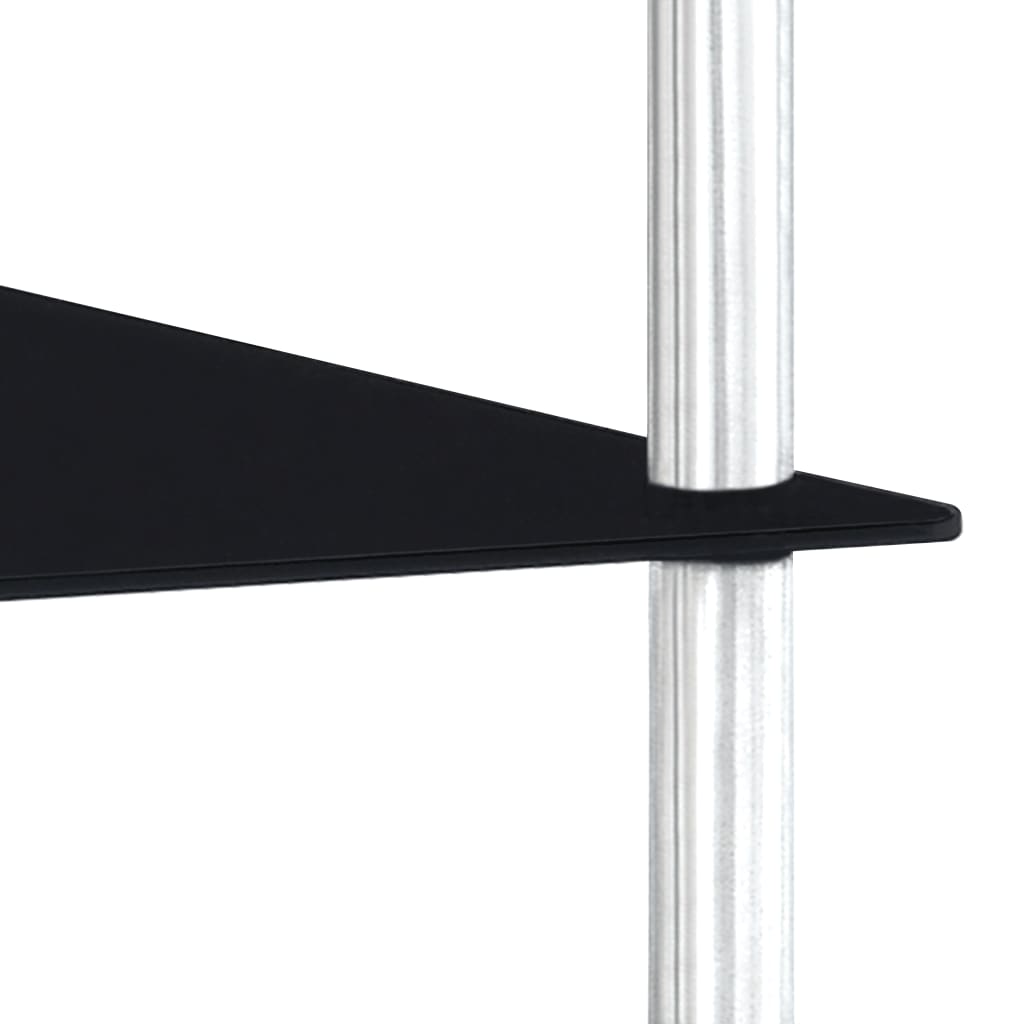 Shelf | Black | Tempered glass, stainless steel | Compact | Shelf