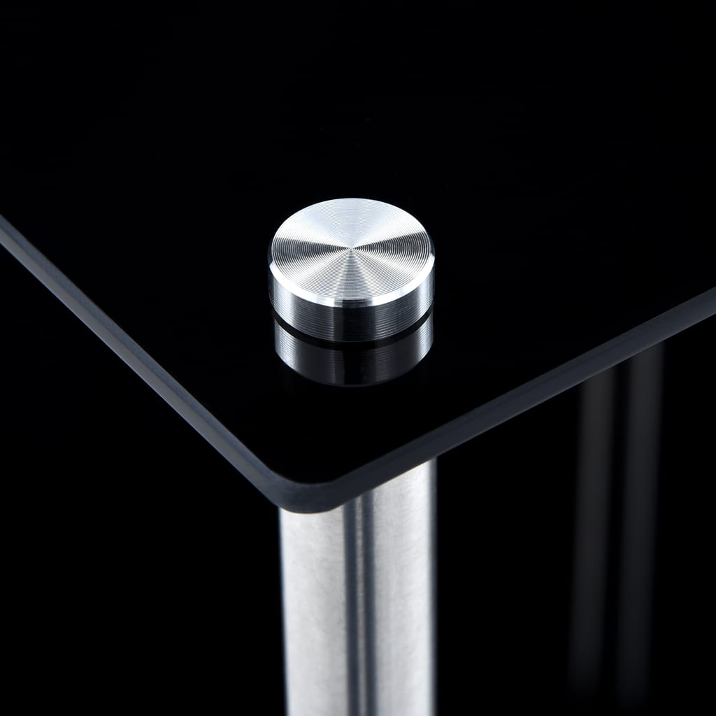 Shelf | Black | Tempered glass, stainless steel | Compact | Shelf