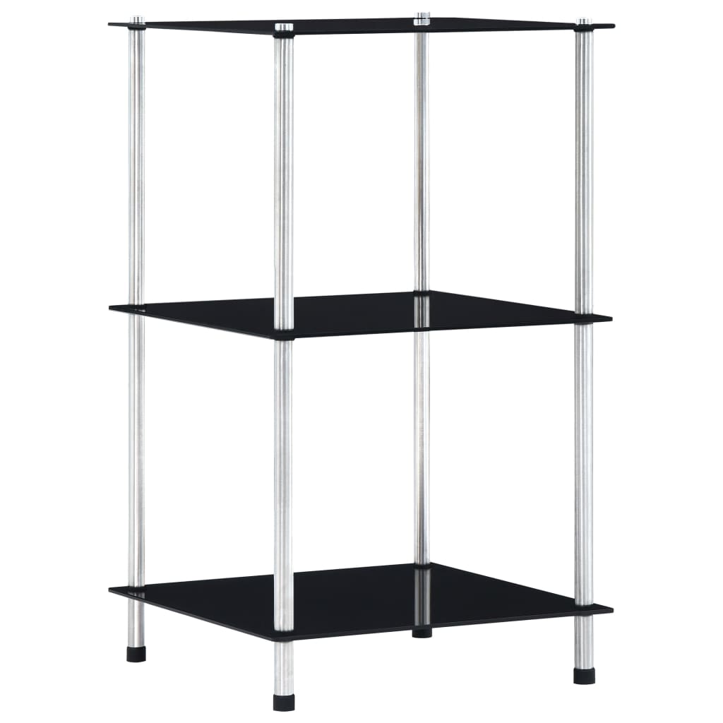 Shelf | Black | Tempered glass | Compact | Shelf | Square | Contemporary