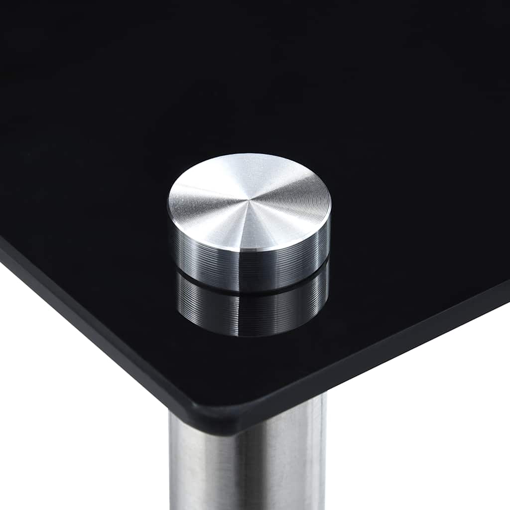 Nesting Tables 3 pcs Black Tempered Glass