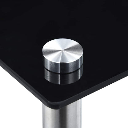 Nesting Tables 3 pcs Black Tempered Glass