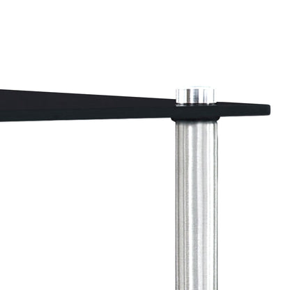 Nesting Tables 3 pcs Black Tempered Glass