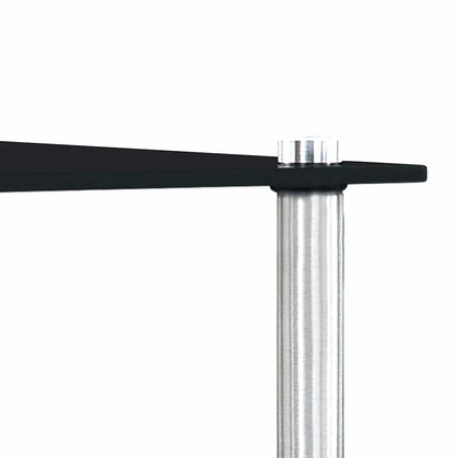Nesting Tables 3 pcs Black Tempered Glass