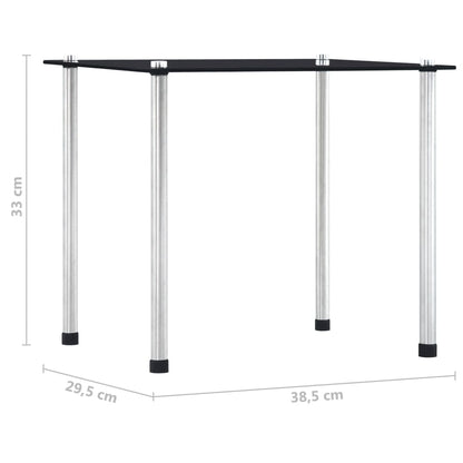 Nesting Tables 3 pcs Black Tempered Glass