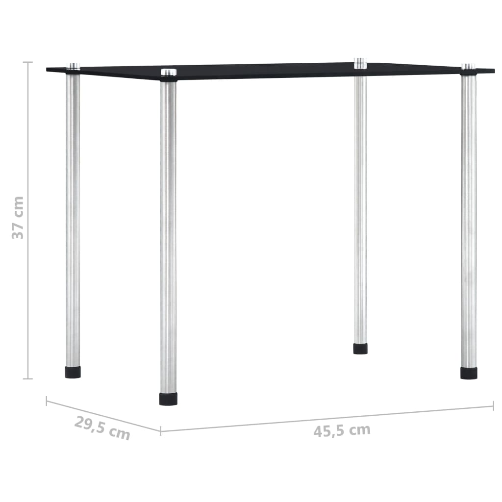 Nesting Tables 3 pcs Black Tempered Glass