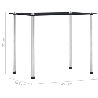 Nesting Tables 3 pcs Black Tempered Glass