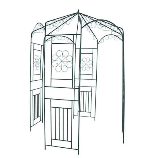 Garden Arch | Dark Green | Wrought Iron | Large | Durable | Garden Arch