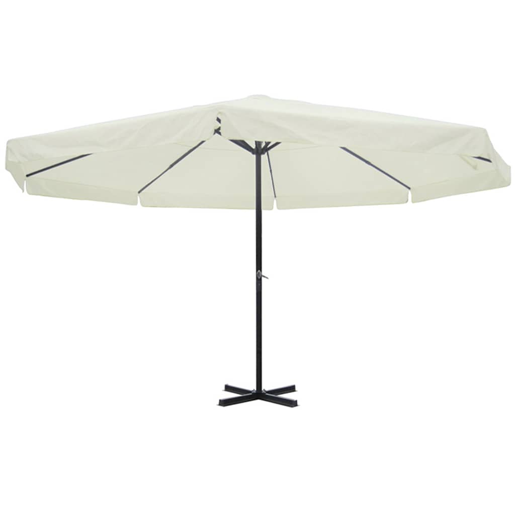 Parasol White Aluminium 500 cm