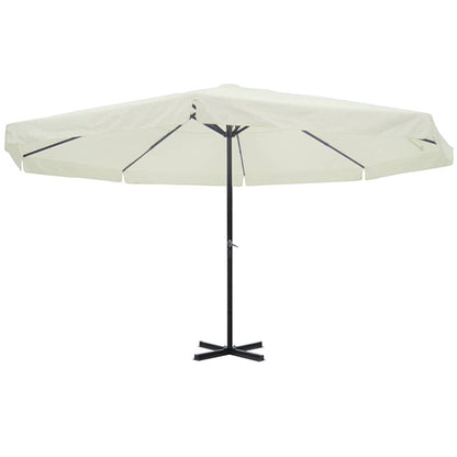 Parasol White Aluminium 500 cm