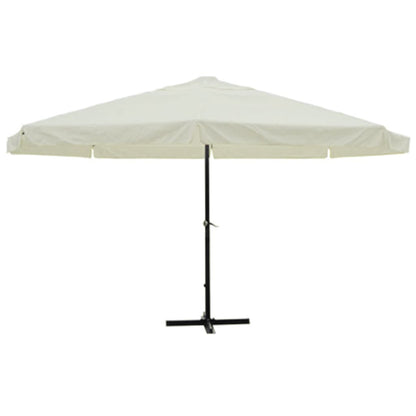 Garden Parasol White Aluminium 500 cm