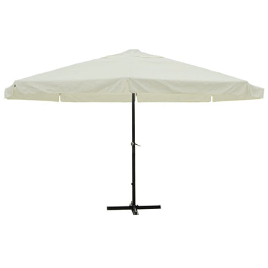 Garden Parasol White Aluminium 500 cm
