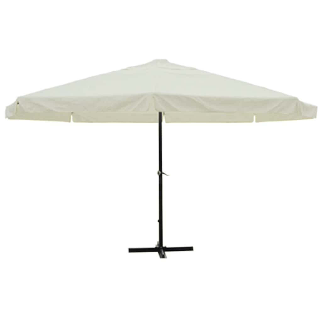 Parasol White Aluminium 500 cm