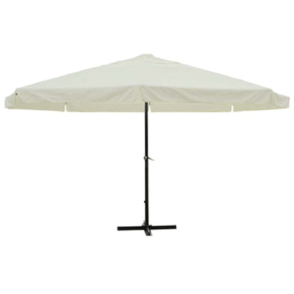 Parasol White Aluminium 500 cm