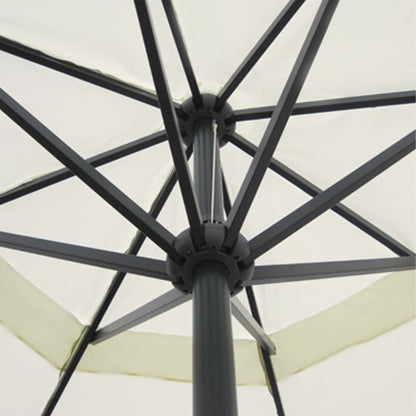 Garden Parasol White Aluminium 500 cm