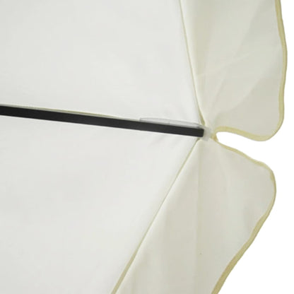 Garden Parasol White Aluminium 500 cm