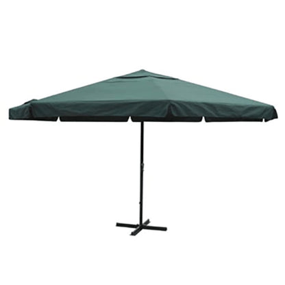 Garden Parasol | Green | Aluminium, Polyester | Large | Height-Adjustable
