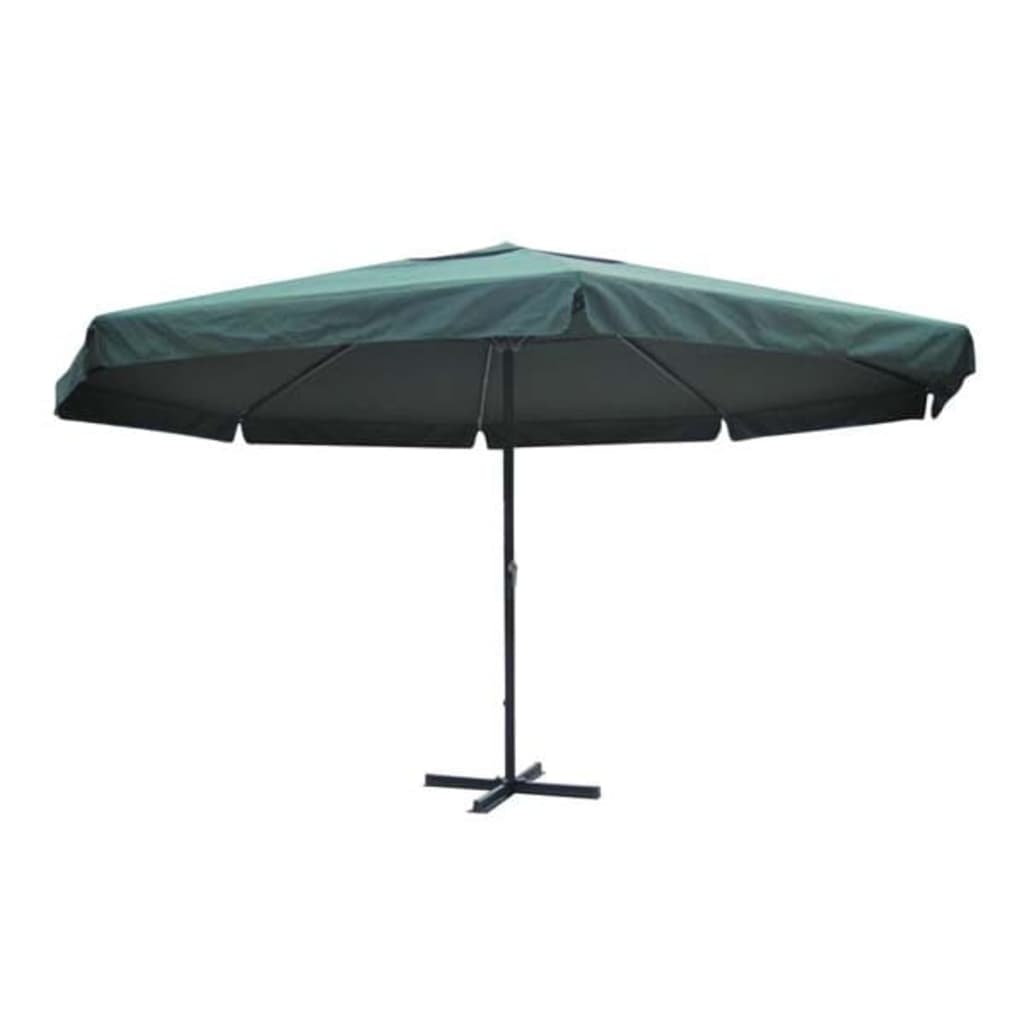 Garden Parasol | Green | Aluminium, Polyester | Large | Height-Adjustable