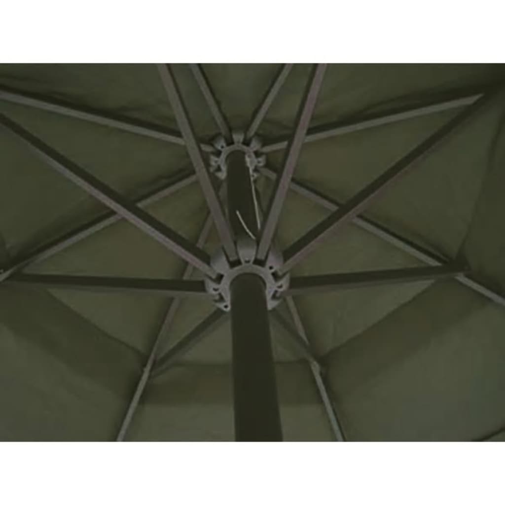 Garden Parasol | Green | Aluminium, Polyester | Large | Height-Adjustable
