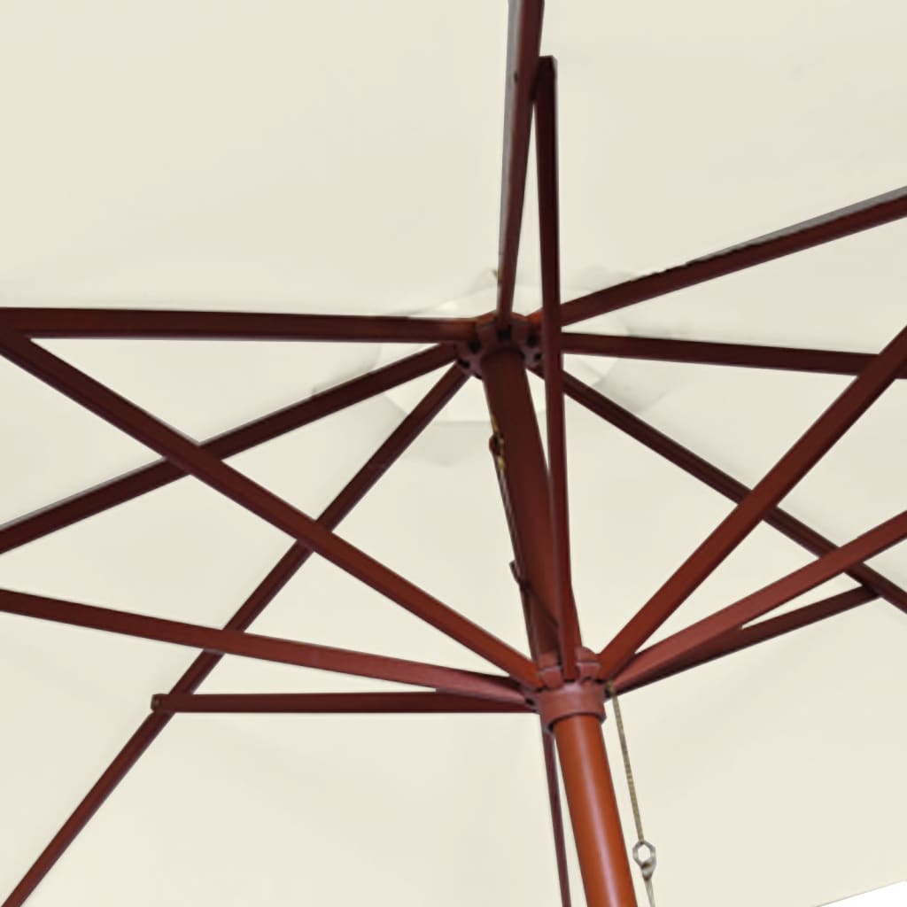 40437 vidaXL Parasol 300x258 cm Sand White