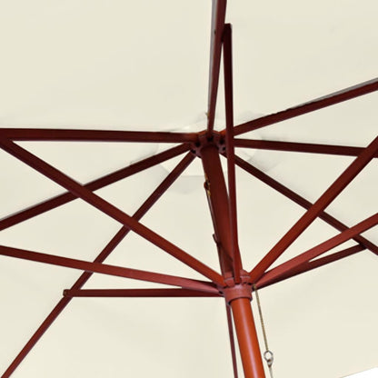 40437 vidaXL Parasol 300x258 cm Sand White