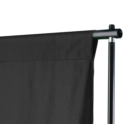 160061 vidaXL Photo Backdrop Support System 600x300 cm Black