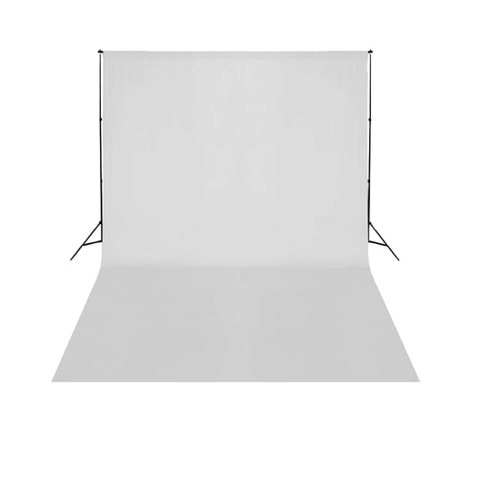 160071 vidaXL Telescopic Background Support System + White Backdrop 3 x 5 m