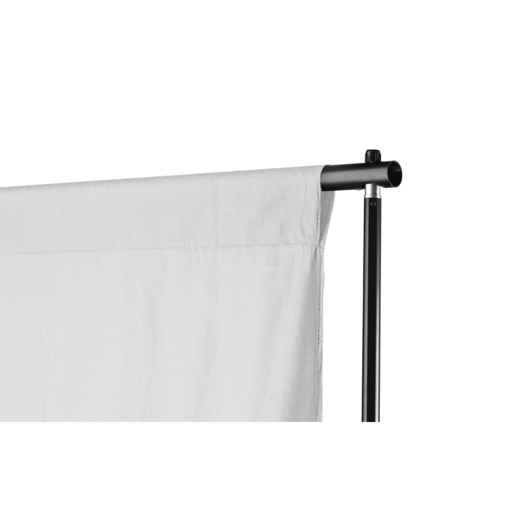 Telescopic Background Support System + White Backdrop 3 x 5 m