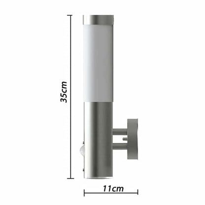 Outdoor Wall Lamps 2 pcs with Motion Detector Stainless Steel