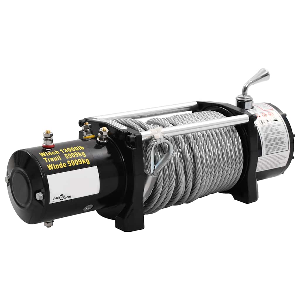 210022 vidaXL Electric Winch 12 V 5909 kg