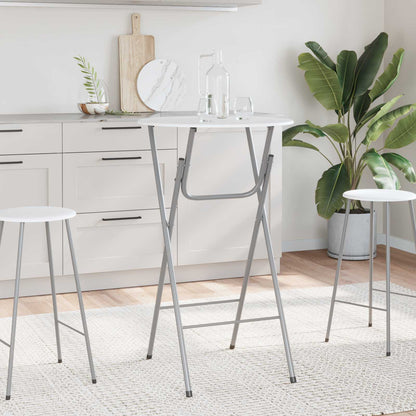 Bar Tables 4 pcs with MDF Tabletop White