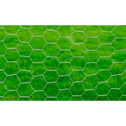 Mesh Fence Galvanised Steel Hexagon 1x25 m Silver