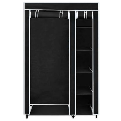 Folding Wardrobe Black 110x45x175 cm