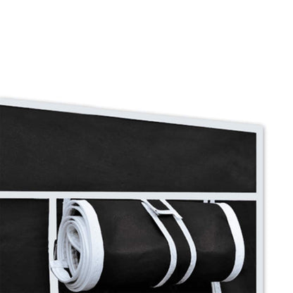Folding Wardrobe Black 110x45x175 cm