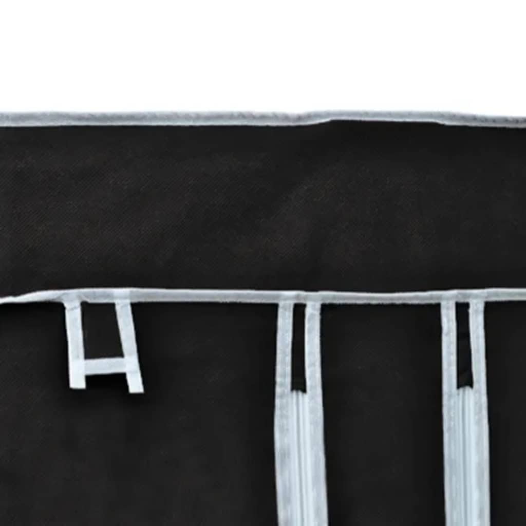 Folding Wardrobe Black 110x45x175 cm