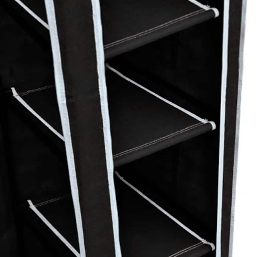 Folding Wardrobe Black 110x45x175 cm