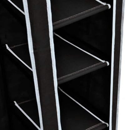 Folding Wardrobe Black 110x45x175 cm