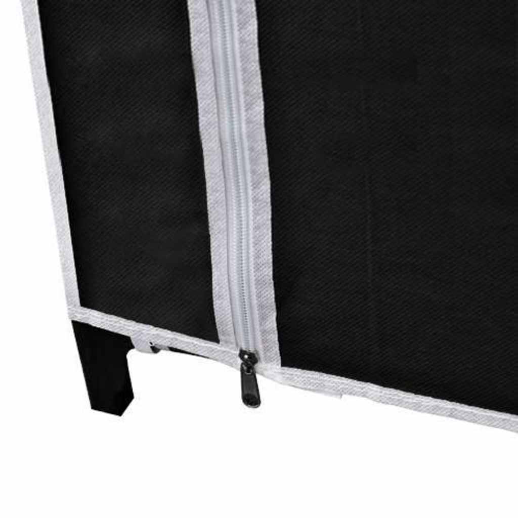 Folding Wardrobe Black 110x45x175 cm